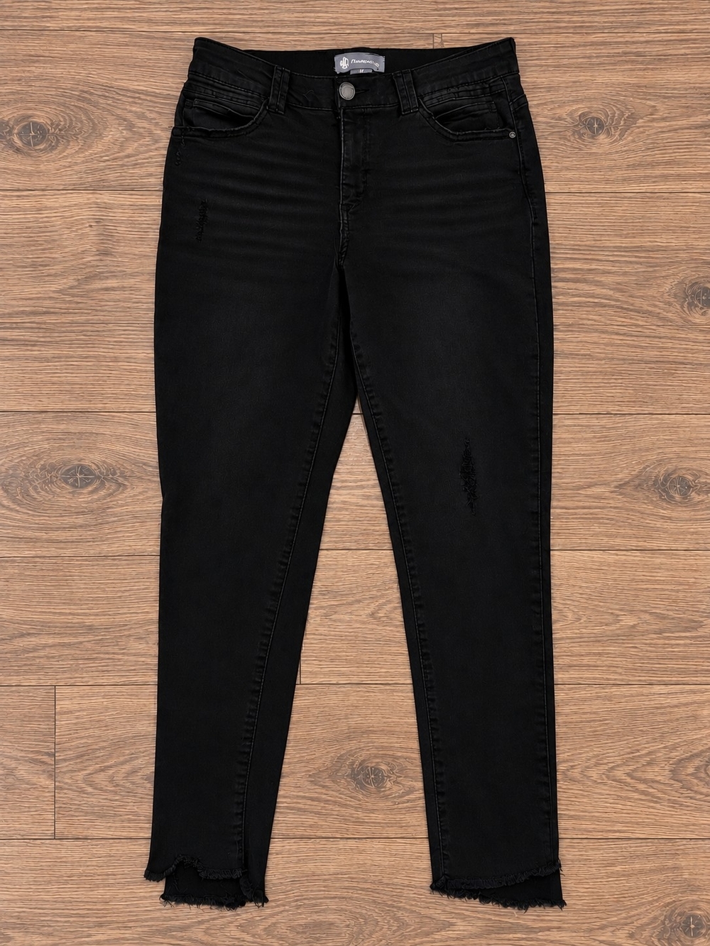 Democracy Ab Solution Black Distressed Jeans – Size 14